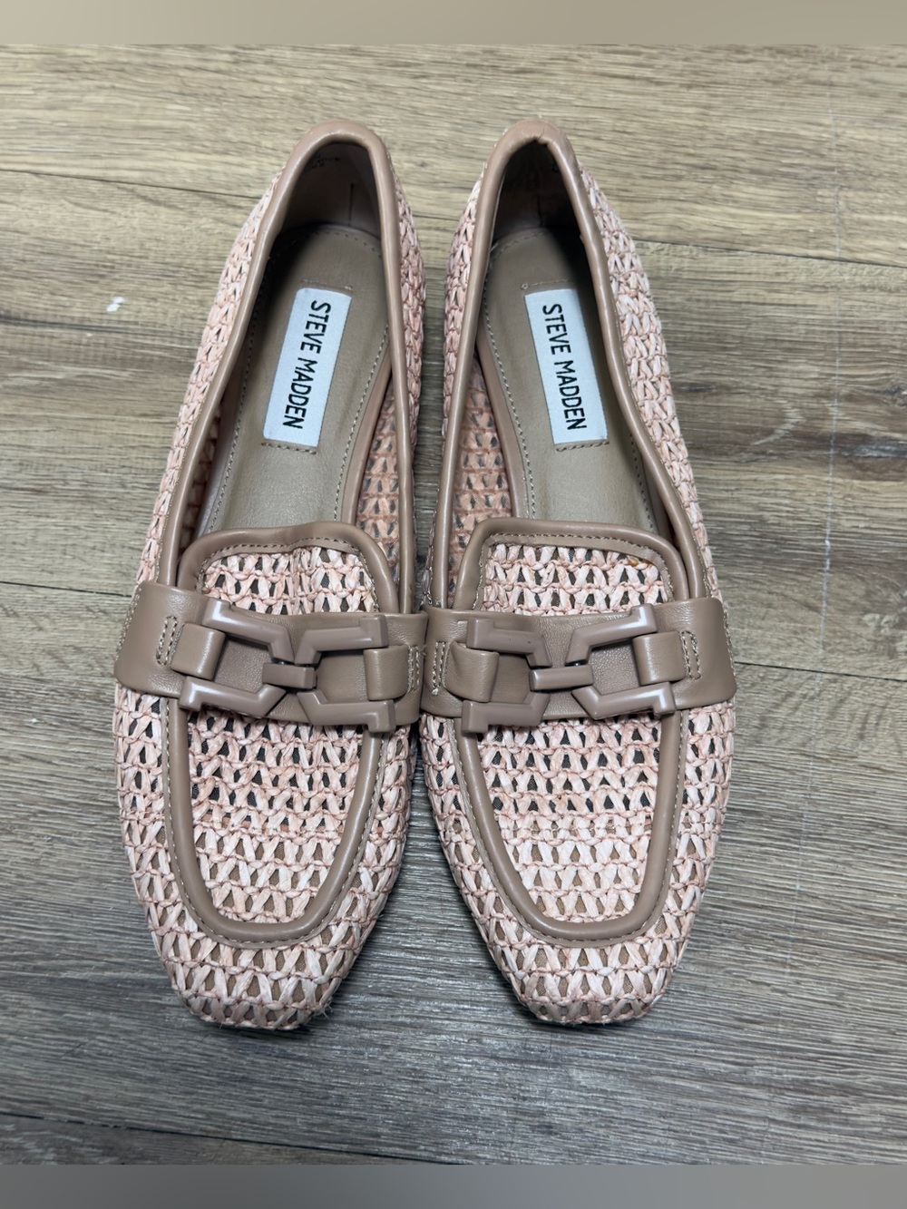 Steve Madden Blush Woven Bit Loafers